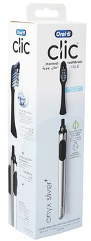 Мануальная зубная щетка Oral-b Clic Onyx Silver (сменная насадка, магнит для крепления)