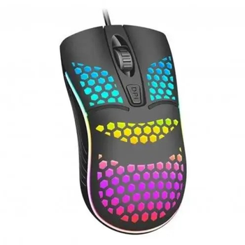 Мышка игровая проводная GAMING LED KW-10 6400dpi черная ABC