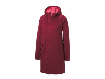 Куртка Softshell (софтшел) удлиненная для женщины Crivit BIONIC-FINISH® ECO 448507 S Бордовый