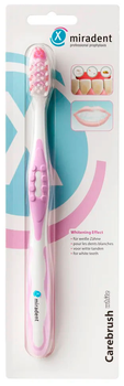 Зубная щетка Miradent Carebrush white/pink