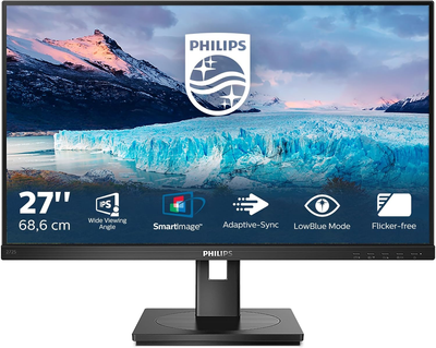 Монітор 27" Philips 272S1AE Full HD IPS 75 Гц Б/В
