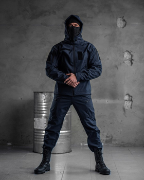 Тактический костюм Softshell Tactical Guard на молнии с липучками под шевроны Blue M