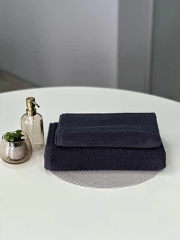 Коплект махровых полотенец Ideal Textile 50х90 та 70х140 см 450 г\м2 графитовый