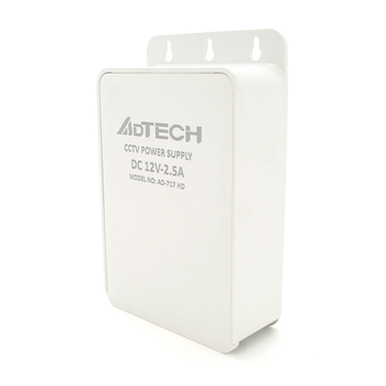 Импульсный адаптер питания ADtech 12В 2.5А 30Вт Plastic Box IP63 крепление