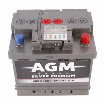 Автомобільний акумулятор AGM Silver Premium (-/+) 12V 50Ah (480A) Euro (AKBLU1057)