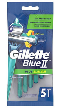 Одноразові станки для гоління Gillette Blue2 Slalom 5 шт.