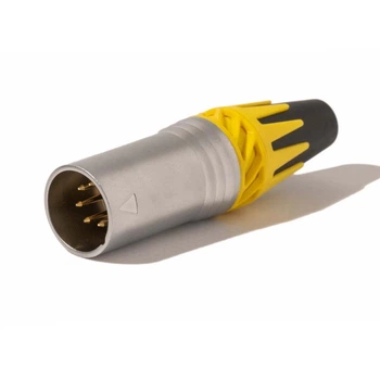 Разъем XLR 5 штекер, XLR Male plug SA262A-SC-PG-WP 5pin, литые контакты, золото, зажим-крокодил, серия WP, на кабель диам. 3.0-6.5 мм, корпус-металл
