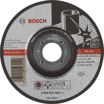 Обдирний круг для нержавіючої сталі Bosch Expert 125 x 6 мм (2608602488)