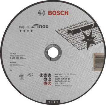 Отрезной круг по нержавейке Bosch Expert 230 x 2 мм (2608600096)