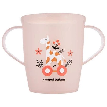 Чашка відкрита з ручками 250 мл Canpol Babies TOYS коралова