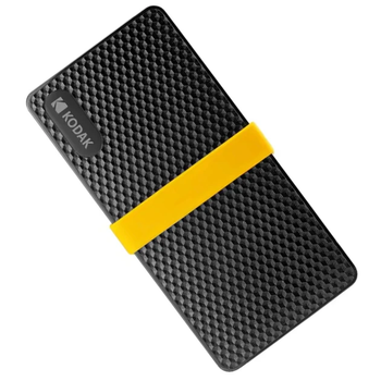 Внешний диск Kodak X200 Series, 256 Gb, SSD, твердотельный, USB Type-C 3.1, Black