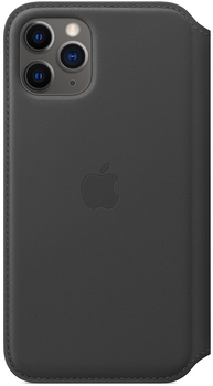 Etui z klapką Apple Leather Folio do Apple iPhone 11 Pro Black (MX062)