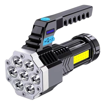 Ручной LED фонарь Bodasan мощный аккумуляторный фонарик 7*LED+COB портативный (ZHE2)