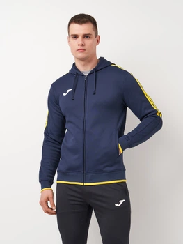Спортивная кофта мужская Joma Olimpiada 103707.339 L Темно-синий/Желтый (8445954546747)