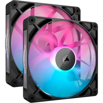 Кулер для ПК Corsair iCUE Link RX140 RGB PWM Dual Pack with Hub 140x140x25mm 1700RPM Black (CO-9051020-WW)