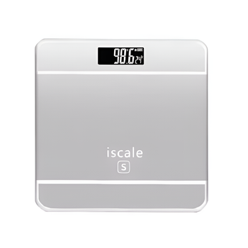 Весы напольные электронные ISCALE R88493 до 180 кг 26х26х2.5 см с индикатором металлические с пластиком Серебряный