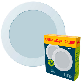 Світильник стельовий CRYSTAL LED SAPFIR-12W Slim Round d170mm 4000K (2230946029010)