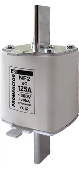 Запобіжник ножовий з плавкою вставкою Промфактор NF2.125A 500V 120kA