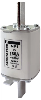 Запобіжник ножовий з плавкою вставкою Промфактор NF1.160A 500V 120kA