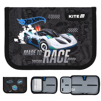 Пенал без наповнення Kite Hot Wheels HW25-621, 1 відділення, 1 відворот
