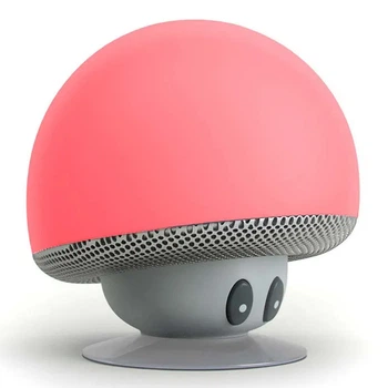 Портативная колонка Bluetooth Гриб на присоске Pink