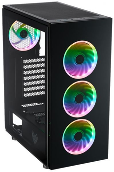 Корпус fsp cmt340, Black, без бп, Mid Tower, для atx / micro atx / mini itx, 4x120 мм argb Fan