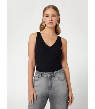Топ с блестками Guess M черный W5RR18Z34O0 518340