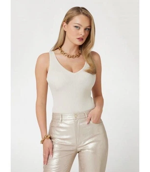 Топ с блестками Guess L бежевый W5RR18Z34O0 5180