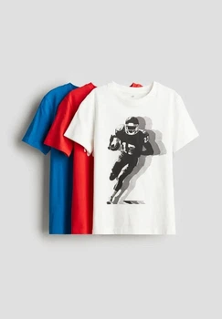 Футболка Футболист белая красная синяя 3шт H&M 170см (400010327)