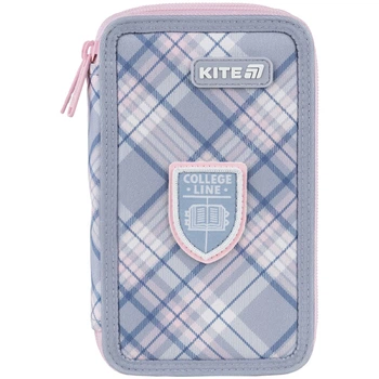 Пенал без наповнення Kite College Line Girl K25-623-1, 2 відділення 20x12x4,5 сірий