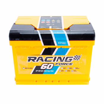 Автомобільний акумулятор RACING FORSE Premium (+/-) 12V 60Ah (600A) Euro (AKBLU11611)