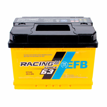 Автомобільний акумулятор RACING FORSE EFB (+/-) 12V 63Ah (620A) Euro (AKBLU11711)