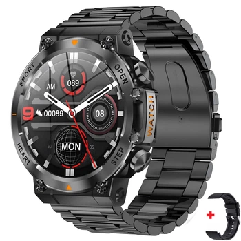 Смарт годинник Lemfo Ak61 Black (пульсоксиметр, розмова) 400мАч, 2 ремінці