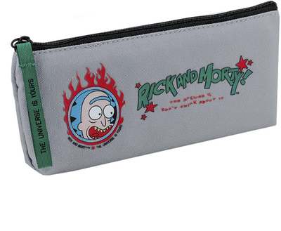 Пенал шкільний Kite Rick & Morty 8.5x19.5x3 см Сірий (RM25-680)
