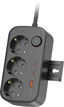 Сетевой фильтр Ultra PB70312 3 розетки 1 USB-А 2 USB-C 2.5 м