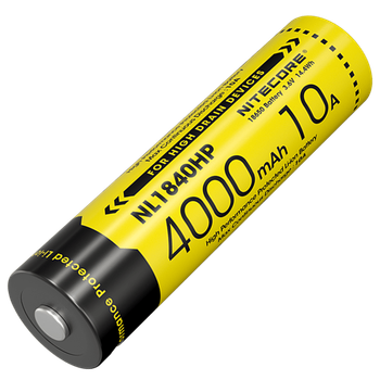 Акумулятор 18650 (10A, 4000mAh) Nitecore NL1840HP