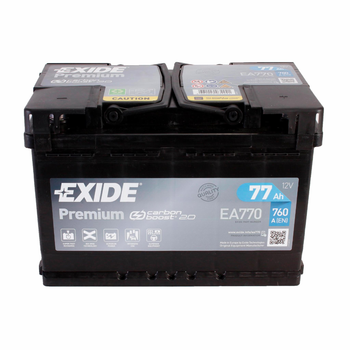 Автомобільний акумулятор EXIDE Premium (-/+) 12V 77Ah (760A) Euro EA770 (AKBLI10111)