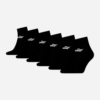 Набір жіночих шкарпеток коротких бавовняних Puma Elements Unisex Quarter 93875801 35-38 6 пар Black (8720245827546)