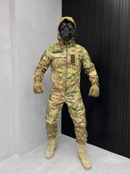 Тактичний костюм Softshell Tactical Guard з кишенями на блискавці та липучками під шеврони Multicam XL