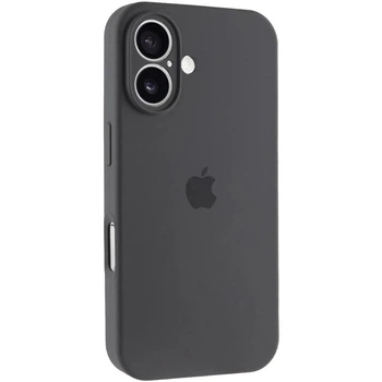 Чохол Silicone Premium case з захистом камери для iPhone 16 Full Camera Protective dark gray 2254