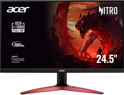 Монитор 25" Acer KG251QM3biip (UM.KX1EE.301) IPS FHD / 180Hz / 1ms / 99% sRGB / AMD FreeSync Premium / Adaptive-Sync / Low Dimming / BlueLight Shield / Acer VisionCare