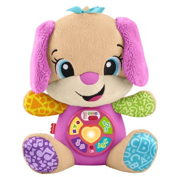 Собачка интерактивная Fisher-Price Smart Stages Сестренка умного щенка многоязычная Розовая (JFD32)