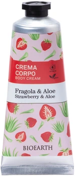 Крем для тела увлажняющий и смягчающий Bioearth Strawberry & Aloe 75 мл (8029182014188)