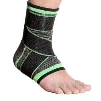 Еластичний фіксатор бандаж для гомілкостопу Knee bands чорний (YU8SH3502)