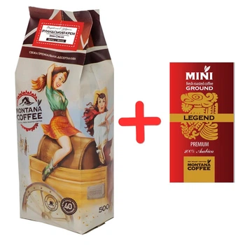 Кофе Ирландский крем Montana coffee в зернах 500 г + Подарок Мини-упаковка кофе Montana арабика 8 г