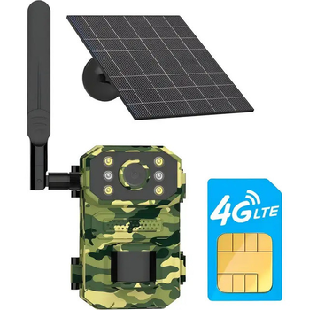 Мисливська акумуляторна камера фотопастка A8 з GSM передачею на телефон 4G, датчиком руху та нічним баченням для полювання