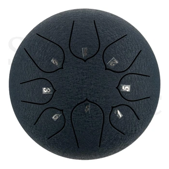 Глюкофон 6" (15см) 8 нот Hluru Huashu THD8-6 NavyBlue Carbon Steel Tongue Drum