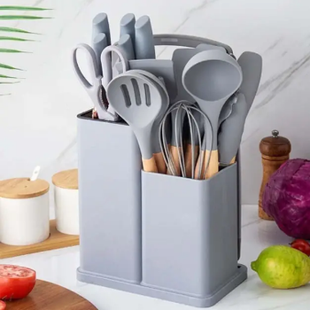Кухонний набір 19в1 Kitchen Set СІРИЙ