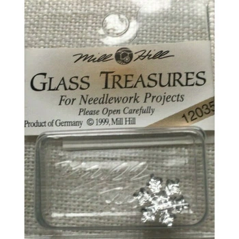Бісер-прикраса для вишивки Mill Hill Small Snowflake Crystal Bright (12035)