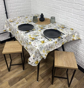 Скатерть водоотталкивающая (с тефлоновым покрытием) Rose 140х180 см желтая